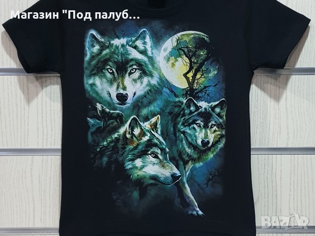 Нова детска тениска с дигитален печат Вълци, пълнолуние, Серия вълци, снимка 6 - Детски тениски и потници - 29902494