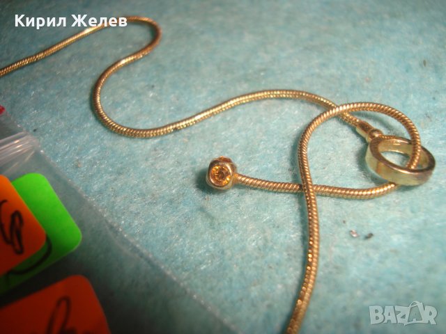 МНОГО ФИНО КРАСИВО и ПОЗЛАТЕНО СИНДЖИРЧЕ със СКЪПОЦЕННИ КАМЪЧЕТА ВЕРИЖКА КОЛИЕ НАКИТ ПОЗЛАТА 37851, снимка 8 - Колиета, медальони, синджири - 35364543