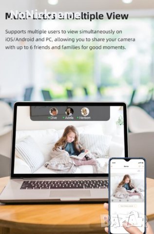 Dahua imou Ranger SE 2MP/4MP  WiFi Camera Вътрешна Охранителна Безжична Камера Бебефон, снимка 6 - IP камери - 37573990