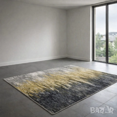 Модерен килим за хол 120х160см - Абстрактни дизайни и 3D ефект, Противоплъзгащ