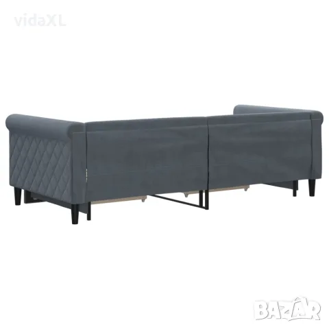 vidaXL Дневно легло с уширение и чекмеджета, без матрак, 90x200 см, снимка 5 - Спални и легла - 56146778