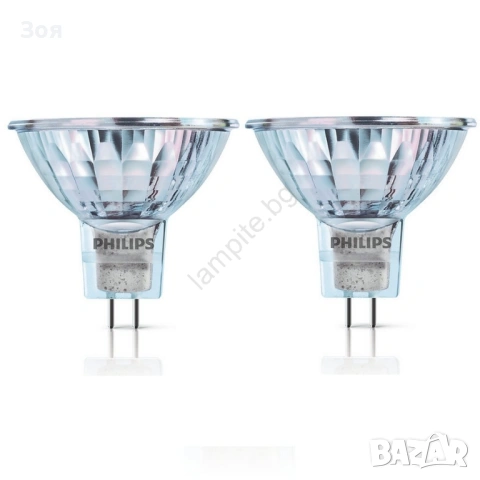 К-кт от 2 димируеми крушки, Philips HALOGEN GU5.3 /35W/ 12V 3000K, снимка 2 - Крушки - 53984520