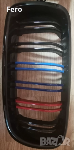 Тунинг бъбреци с двойни ребра черен лак с M декорация за BMW серия 5 E60/ E61