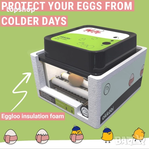 Чисто нов инкубатор за 12 яйца OKKÖBI с автоматично обръщане на яйцата и контрол на влажността ..., снимка 7 - За птици - 51886968