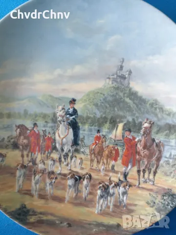 6бр Furstenberg Бавария/немска колекционерска декоративна порцеланова чиния-картина/пейзажи, снимка 2 - Картини - 46853684