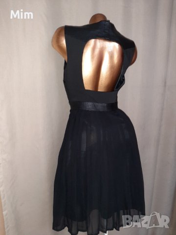 Н&М  42 Черна рокля солей с гол гръб , снимка 4 - Рокли - 40673746
