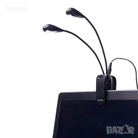 LED лампичка GARV Black Edition Dual с гъвкаво рамо и защипване, снимка 2 - Друга електроника - 52367367