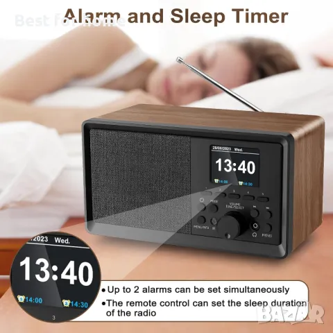 DAB+ и FM цифрово радио с Bluetooth от BIAOQINBO цветен дисплей , снимка 4 - Радиокасетофони, транзистори - 49032202