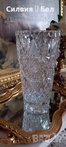 Кристална ваза , снимка 3 - Вази - 50867422