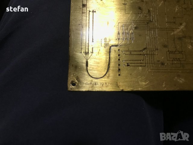 Бронзова табелка на първи български полеви телефон, снимка 3 - Антикварни и старинни предмети - 34261753