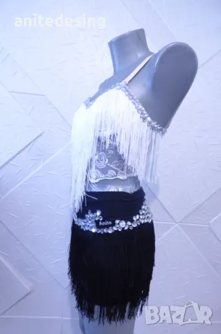 Черно и Бяло- детска рокля за спортни танци., снимка 16 - Рокли - 47368798