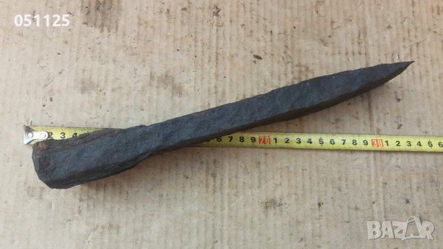 масивна кована кама, клин секач, снимка 4 - Антикварни и старинни предмети - 37757670