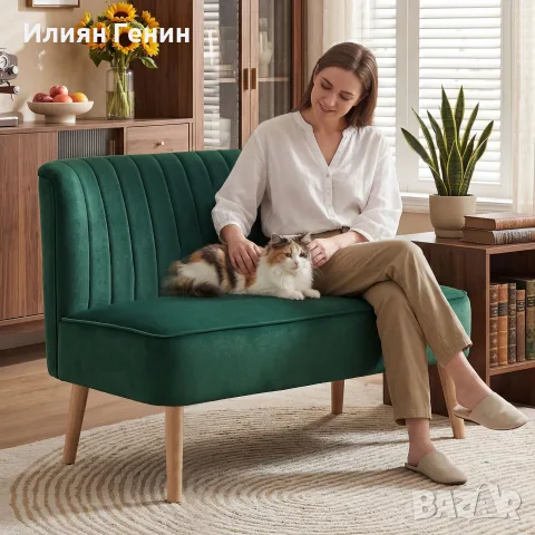 Диван HOMCOM Ретро дизайн, снимка 9 - Дивани и мека мебел - 56218688