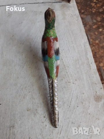 Пиле клоазоне бронз клетъчен емайл, снимка 6 - Антикварни и старинни предмети - 53294492