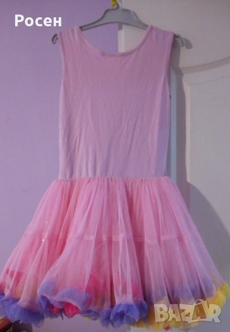 Карнавална розова рокля за детски празник или Хелоуин, снимка 2 - Други - 30196774