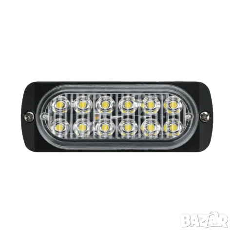 LED габарит с рефлектор 12 LED 12-24V с червена светлина