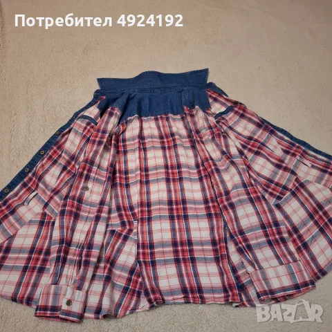 Карирана дънкова детска Ризка, снимка 5 - Детски ризи - 56144385