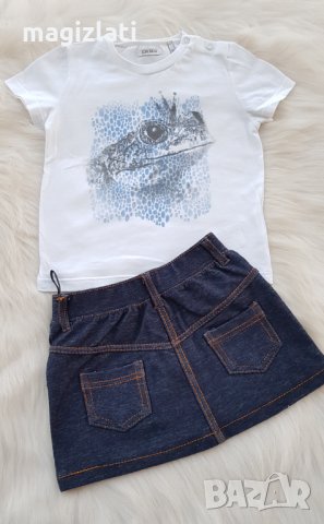 Пола и тениска за момиче 12-18 месеца, снимка 3 - Комплекти за бебе - 33809271