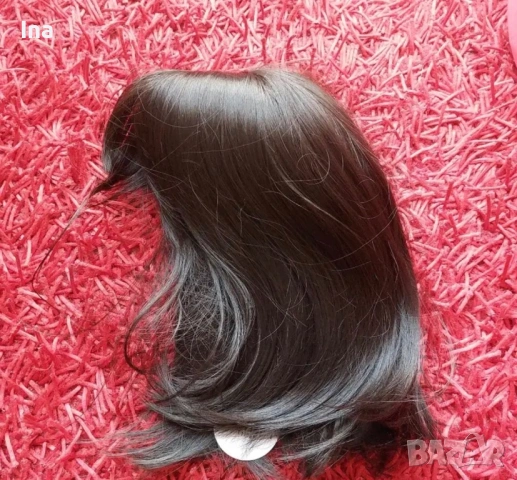 Луксозна перука кестеняво каре, снимка 6 - Аксесоари за коса - 50164152