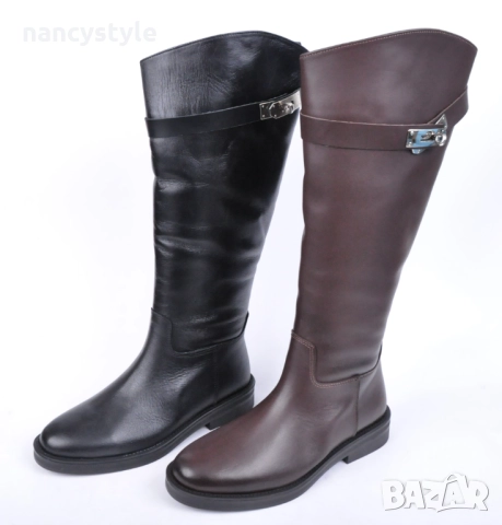 ЗИМА 24'25! Подплатени топли дамски ботуши от естествена кожа