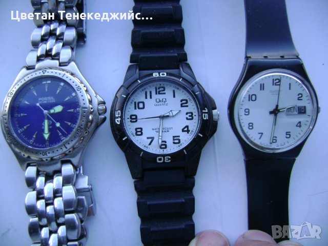 Продавам 2 кварцови часовника FOSSIL,Q&Q , снимка 1 - Мъжки - 30479872