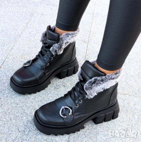 Равни боти - черна кожа - ZH20, снимка 2 - Дамски боти - 37901486