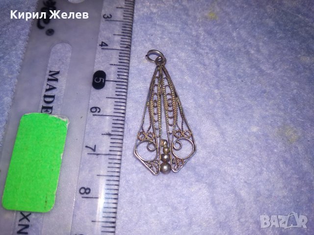 19 Век СРЕБЪРНА ВИСУЛКА РЕТРО МЕДАЛЬОН ФИЛИГРАННО СРЕБРО ВИСОКА ПРОБА РЪЧНА МАЙСТОРСКА РАБОТА 18105, снимка 9 - Антикварни и старинни предмети - 39378828