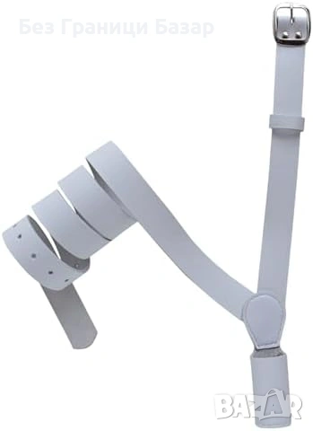 Нов Презраменен държач за знаме естествена кожа бял колан за флагщок през рамо регулируем, снимка 5 - Други - 54076635