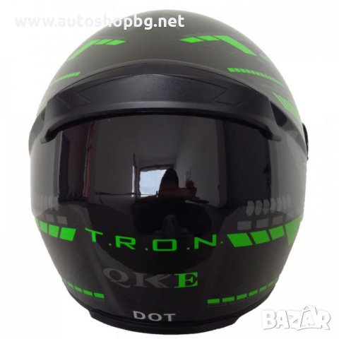 Каска за мотор- черно/зелено, снимка 3 - Аксесоари и консумативи - 33966132