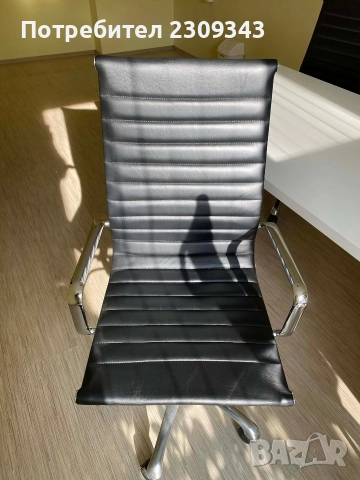 Офис стол, кожен, италиански , снимка 2 - Столове - 52825548