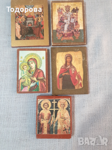 Лот 6- стари домашни икони -  5 броя
