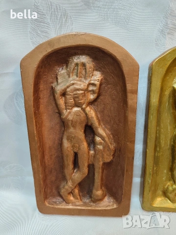 2 пана Бог Дионисий -патинирана гипса на художника Красимир Кръстев, снимка 2 - Антикварни и старинни предмети - 54154514