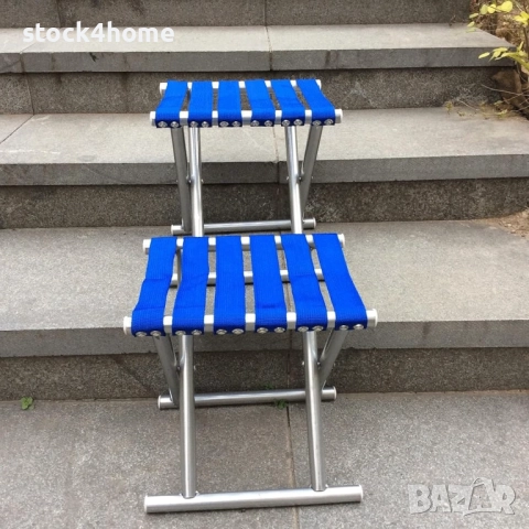 Сгъваема табуретка за къмпинг, риболов и плаж, компактна, лека, до 200 кг, снимка 5 - Екипировка - 52270660