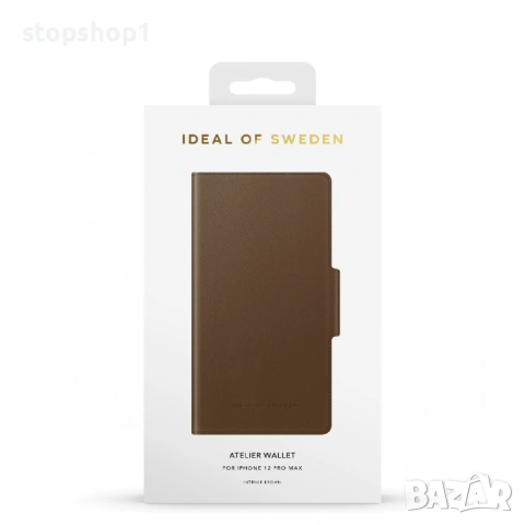 Кейс-портфейл IDEAL OF SWEDEN в наситено кафяво за iPhone 12 Pro Max