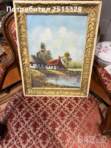 стара картина масло фазер с автор