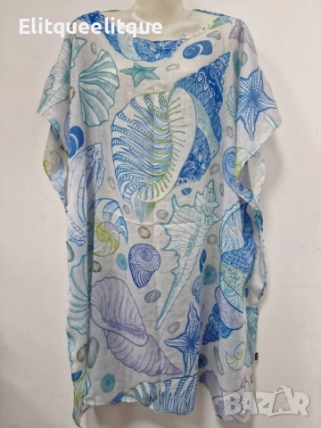 Плажна туника от 100% памук – Стил и комфорт за лятото, снимка 2 - Туники - 52183926