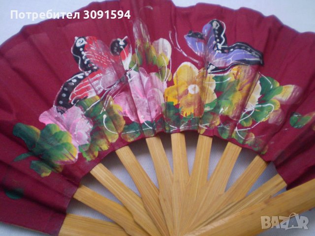 1930 Арт Деко ръчно рисувано ветрило 