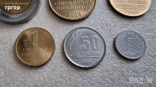 Монети. Уругвай . Уругвайско песо. 6 бр., снимка 4 - Нумизматика и бонистика - 42457729