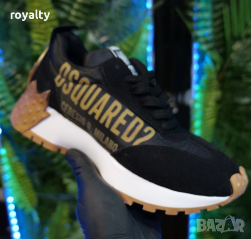 Дамски маратонки Dsquared2 Цвят - Черно и Златисто, снимка 3 - Маратонки - 51629280