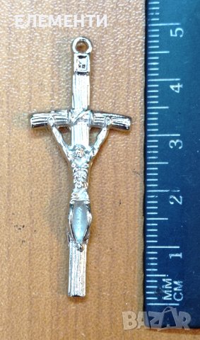 Метален Елемент / Медальон - КРЪСТ, снимка 2 - Колиета, медальони, синджири - 40620438