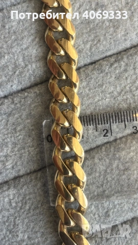 Златна гривна Монако 19гр 14 карата, снимка 2 - Гривни - 54321003