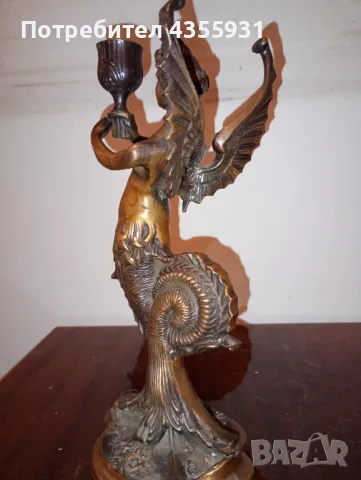 Бронзов стар античен свещник старинен свещник , снимка 7 - Антикварни и старинни предмети - 48899303