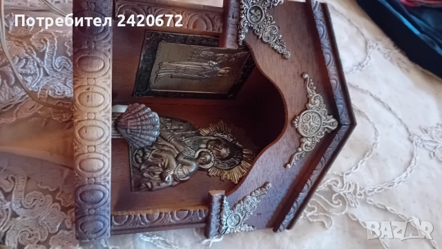 иконостас трептих, снимка 3 - Антикварни и старинни предмети - 52094978