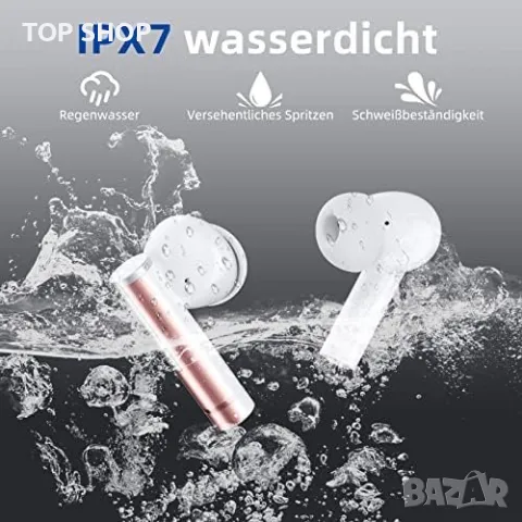 Нови Bluetooth 5.3 слушалки с HD микрофон HiFi стерео звук музика спорт, снимка 8 - Безжични слушалки - 49444823