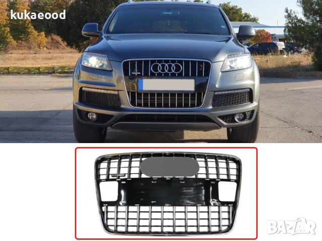 Предна решетка за Audi Q7 4L Facelift, снимка 3 - Части - 54067547