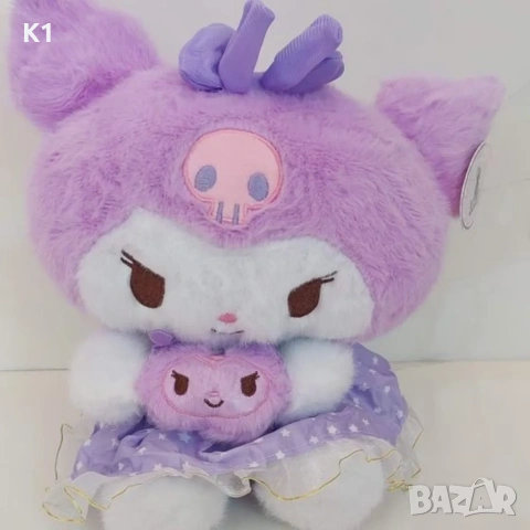 Плюшена играчка Куроми 28см, Hello Kitty Kuromi My Melody плюшени , снимка 2 - Плюшени играчки - 54007190