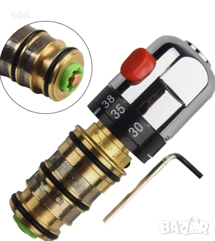 Резервен термостатичен патрон.