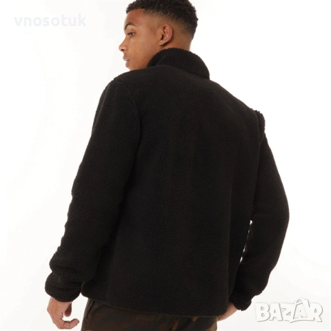 Мъжки полар с цип от Brave Soul Dragon, черно-номер S, снимка 4 - Спортни дрехи, екипи - 53281236