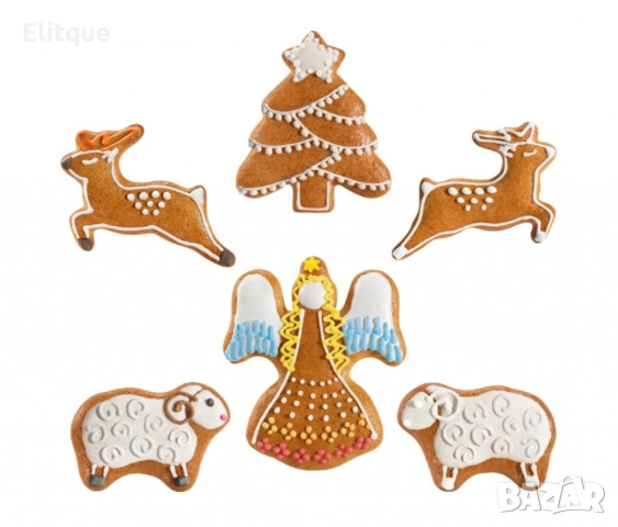 Комплект коледни форми за сладки 6 в 1