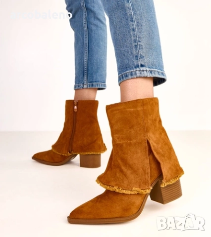 Дамски боти до глезена с навит калъф Felicia, 4цвята , снимка 12 - Дамски боти - 52164780